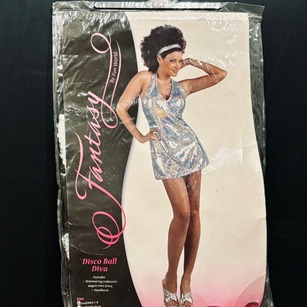 Fun World Disco Ball Diva Costume, Adult S/M
